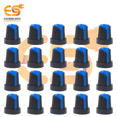 Blue Color Potentiometer Knob Rotary Switch Cap Pack of 20